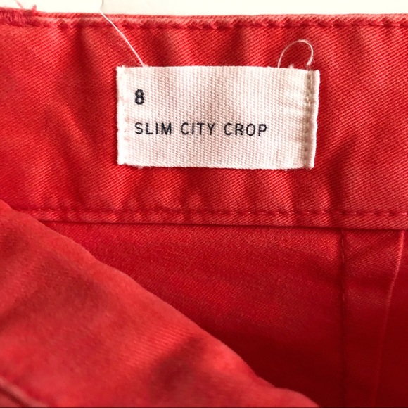 GAP Crop Red Pants Size 8 - Picture 8 of 8